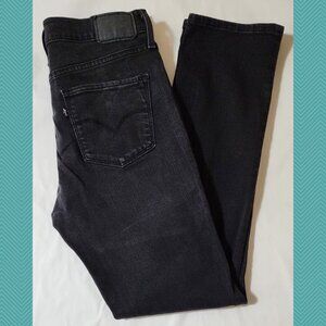 Levi's 312 Black Wash Mid Rise Shaping Slim Jeans